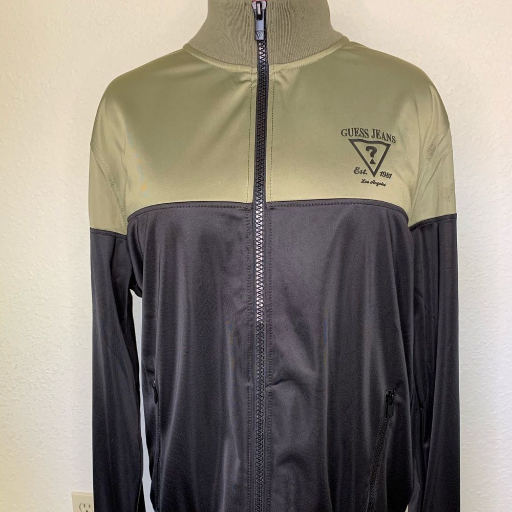 Men’s Guess Jeans Zip-Up Lightweight Color-Blocked Jacket Size Extra Large (XL)